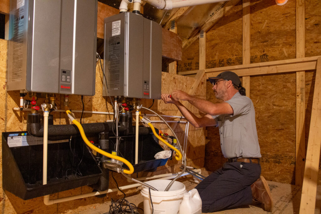 Tankless water heater installation