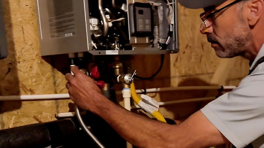 4 tankless water heater flush Accessing the Service Valves and Relief Ports